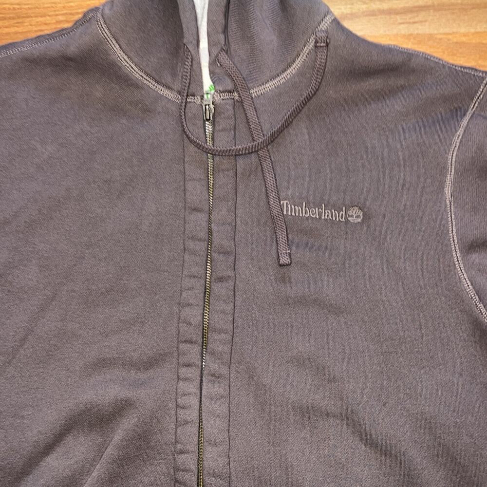 Timberland Men’s Vintage Brown Sherpa Fleece Lined Hoodie Jacket Size Large